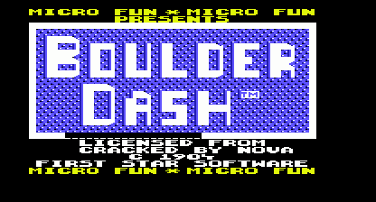 Boulder Dash Title Screen